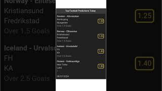 TOP 4 FOOTBALL PREDICTIONS FOR TODAY  8/07/2024️