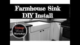 Installing a Kohler Farmhouse Sink. DIY. How To. Kitchen Remodel #4