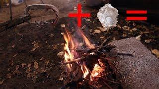 Blacksmith Forges and Uses a Flint and Steel Set