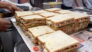 Mumbai's Overloaded Vegetable Sandwich | Indian Street Food