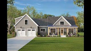 Dream Modern Farmhouse Design: Single Story with Bonus Room & Double Garage [Plan 009-00431]