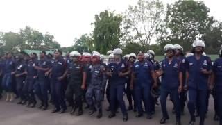 Police officers  sing Jama to boost morale