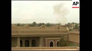 Firefights between US troops and insurgents nr Fallujah