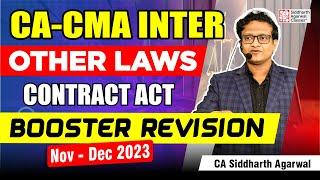 INDIAN CONTRACT ACT 1872 | CA-CMA INTER | Full Marathon Revision | CA Siddharth Agarwal