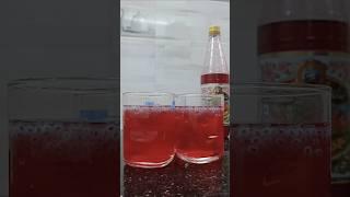 Summer drink Rose sharbat#sweet#food#drink#summerdrink#water #roohafzasharbat #cooldrink#refreshing