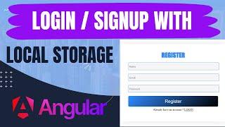 Login and Signup in Angular with Local-Storage | Angular 17 Login Signup | Angular Project Hindi  