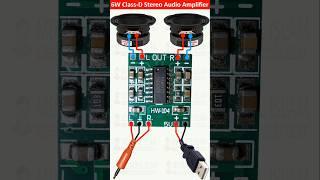 6W ClassD Stereo Audio Amplifier | 2 Pitch Computer Speaker | Portable Speaker | PAM8403 Amplifier