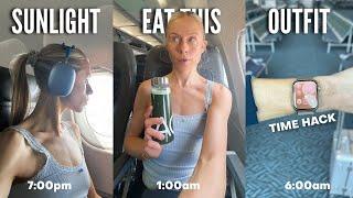 How I Beat Jet lag in 24 hours *healthy travel hacks*