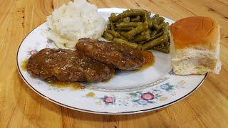 Salisbury Steak And Gravy - 100 Year Old Recipe - The Hillbilly Kitchen