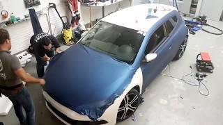 auto wrappen VW Scirocco Avery DensionSWF Mat Blauw Metallic