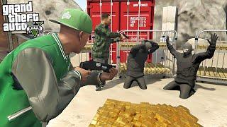 FRANKLIN & CJ ROBBING GANG MILITARY IN GTA 5!!!