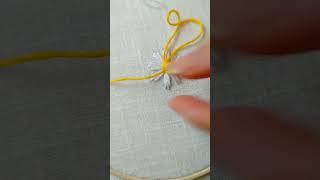  Broderie Facile - Fleur #diy #youtubeshorts #طرز #وردة