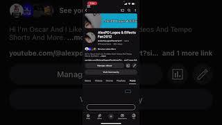 I Got Visit The Community Page On My Main Channel
