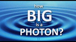 How big is a visible photon?