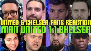 UNITED & CHELSEA FANS REACTION TO MAN UNITED 1-1 CHELSEA | FANS CHANNEL