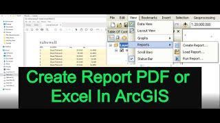 How to create report in ArcGIS: PDF or  Excel