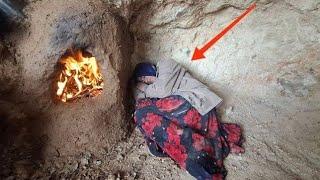 The widow and her children were trapped in a cave after a heavy snowfall and blizzard.