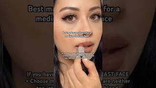 Best makeup colours for a medium contrast level face #shorts #makeupshorts #makeup #contrast
