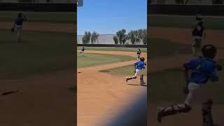 Eric Proctor,  EJ Sports Warriors,  fields a groundball vs. Trosky Force