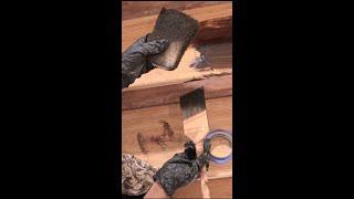 How to Refinish Wood Stairs Part 1 - #shorts