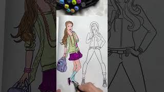 Best friends ever Barbie. Follow me and like ️ #shorts #coloringchannel #art