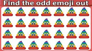 find odd emoji | spot the odd one out | emoji tube puzzle