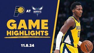 Indiana Pacers Highlights at Charlotte Hornets | November 8, 2024