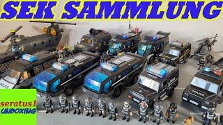 Playmobil SEK SWAT Sammlung Einsatzfahrzeuge Helikopter Truck Mannschaftswagen seratus1 unboxing