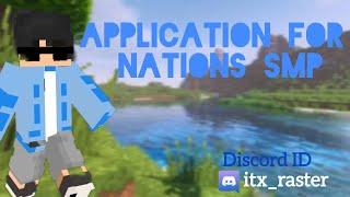 Application for NATIONS SMP | [ @NotRexy ]  [ @SenpaiSpider ] [ @RasterXD ] |