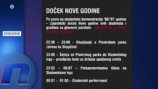 Studenti obelodanili plan - sam doček Nove godine biće na ulici isključivo u tišini