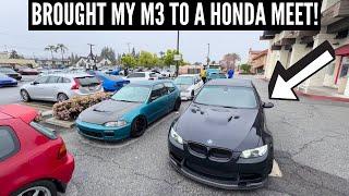 BRINGING MY E90 M3 TO A HONDA MEET! Hatch Attack Car Meet 4/14/24 @abc.garage