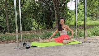 yoga workout outdoors