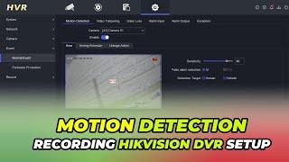 How To Set Motion Detection On Hikvision DVR | Motion Detection Camera