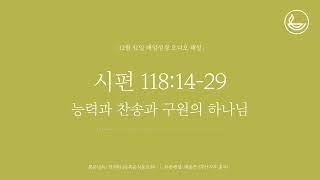 「매일성경」 능력과 찬송과 구원의 하나님 [시편 118:14-29]