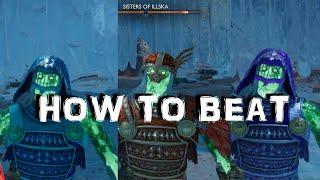 God of War Ragnarok - How to Beat - SVIPDAGR THE COLD & SISTERS OF ILLSKA (TRIPLE Berserker) Boss