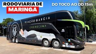Chegadas espetaculares na Rodoviária de Maringá | Movimentação de ônibus do toco ao Marcopolo G8 DD.