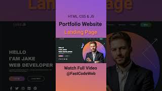 Personal Portfolio Website in HTML and CSS | Fast Code
