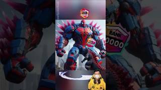 Robot Spiderman vs Godzilla | Who is best? Spiderman vs Venom Vs Captain #spiderman #brawlstars