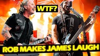 ROBERT TRUJILLO ACCIDENTALLY MAKES JAMES HETFIELD LAUGH LIVE #METALLICA 2022