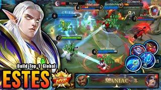 100% Healing!! Best Healer Support Estes MVP Plays!! - Build Top 1 Global Estes ~ MLBB