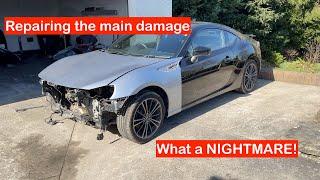 Rebuilding a wrecked Subaru pt4 - Fixing the major damage on the BRZ/GT86