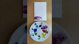 One minute watercolor lesson - granulation  #watercolor #tutorial #painting #series