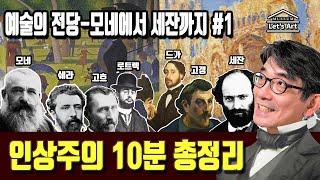 [인상주의 미술 2월 전시 강력추천1편 ] 모네에서 세잔까지 인상파의 시작과 형성과정에 대한 10분 총정리. #예술의전당,#모네#드가#르느와르,#고흐,#고갱,#로트렉 쉽게 알아보기