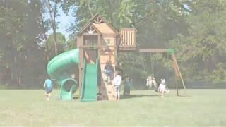 Skyfort with Tube Slide Swing Set - Backyard Discovery