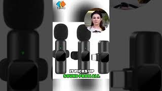 Wireless Lavalier Microphone Audio Video Recording Mini Mic For iPhone Android Laptop