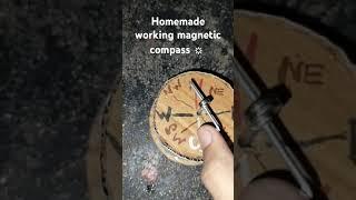 Homemade working magnetic compass  #mrart #art #like