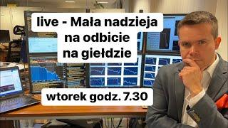 Mała nadzieja na odbicie na giełdzie