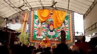Vesak Day: The unveiling of the thangka at the Thekchen Choling Tibetan Buddhist temple