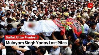 LIVE: Thousands Gather In Saifai For Mulayam Singh Yadav’s Last Rites
