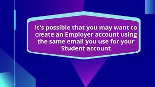 How to Create an Employer Account Linked to Your Student Account on Handshake